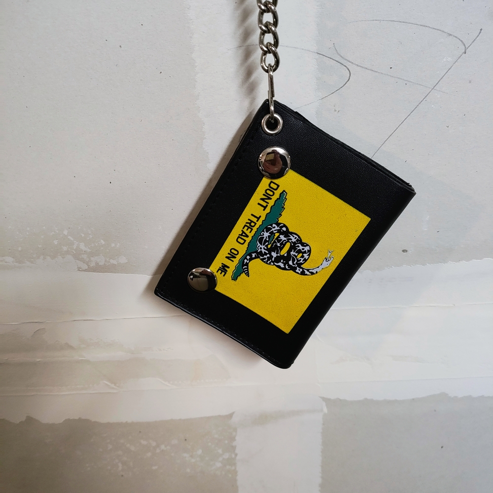 Black and Yellow Card Holder with Chain